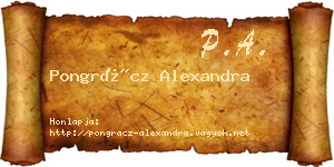 Pongrácz Alexandra névjegykártya