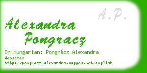 alexandra pongracz business card