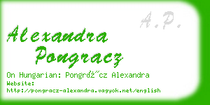 alexandra pongracz business card